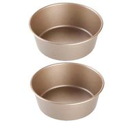 YROHGKPN 2 PCS Versatile Air Cake Pans Carbon Steel Hamburger Bun Molds Perfect for Cheesecakes Breads