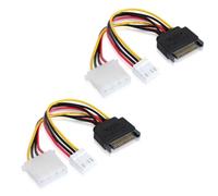 YROHGKPN 20cm Heavy Duty SATAs 15Pin to 4Pin Y-Splitter for Drives & Power Supply Units Satas to Double IDE Adapters