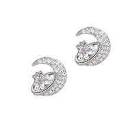 YROHGKPN 2Pcs Gentle Star Mooned Alloy Ear Clip Decorations for FreeClip 1 2 Earphones Featuring Firm Hold and Trendy Look Ear Attachment