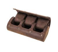 YROHGKPN 3 Slots Leathers Watch Box Luxury Wrist Case Roll Display Jewelry Organizer Holder with Closing Button for Men Box Organizer
