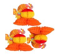 YROHGKPN 3PCS Fall Harvest Turkey Honeycomb Globes Decorations, Thanksgiving Table Centerpieces for Autumn Party Home Decoration Thanksgiving Decorations
