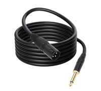 YROHGKPN 3Pin Male to 1 / 4Inch 6.35mm Auditory Cable Unbalanced Connection for Mixer and Microphones Durability PVC Double Shielded Auditory Cable