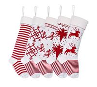 YROHGKPN 4Pcs Warm Woolen Christmas Socks Seasonal Wool Socks Christmas Themed Comfortable Stockings for Home Parties