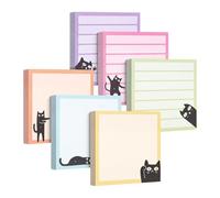 YROHGKPN 6 Divisions Lovely Pattern Notepads Bulk Set Smooth Writing Paper for Scholars Workplaces Daily Planner Materials Lovely Puss Gluey Record