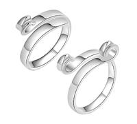 YROHGKPN Adjustable Knitting Crochet Loop Rings Yarn Guide Finger Holder Metal Open Rings for Crocheters Knitters, One Size, Metal, No Gemstone