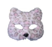 YROHGKPN Animal Foxes Wolf Plush Half Face Eyemask Cosplay Halloween Costume Props for Masquerade Carnivals Faux Furs Wolf Cats Foxes