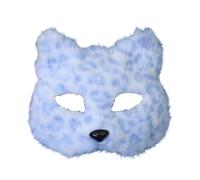 YROHGKPN Animal Foxes Wolf Plush Half Face Eyemask Cosplay Halloween Costume Props for Masquerade Carnivals Faux Furs Wolf Cats Foxes