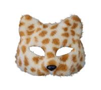 YROHGKPN Animal Foxes Wolf Plush Half Face Eyemask Cosplay Halloween Costume Props for Masquerade Carnivals Faux Furs Wolf Cats Foxes