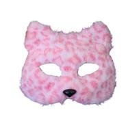 YROHGKPN Animal Foxes Wolf Plush Half Face Eyemask Cosplay Halloween Costume Props for Masquerade Carnivals Faux Furs Wolf Cats Foxes