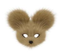 YROHGKPN Animal Halloween Party Cosplay Costumes Props Plush Half Face Masked Masquerade for Carnivals Christmas Halloween Cosplay Costume