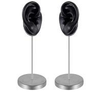 YROHGKPN Artificial Left Right Ear Model Silicone Mannequin for Accessories Display Human Ears Shaped Jewelry Exhibition Rack Silicone Model