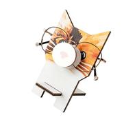 YROHGKPN Artistic Oaken Computer Planner Combines Phone Stand Glasses Rest Environmentally Safe Even Modern Wooden Desk Planner for Multiple Devices