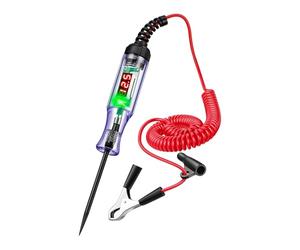 YROHGKPN Automotive Circuit Tester with Digital LED Screen & Cover Electric Detectors Pen for Easy Electric Reading Quick Circuit Observer