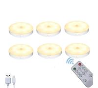 YROHGKPN Battery Operated Warm White LED Puck Light with Motion Detection for Wardrobe LED Puck Light with Motion Detection for Wardrobe