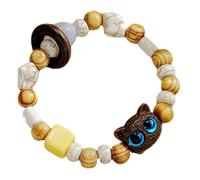 YROHGKPN Beautiful Cats Inspired Beautiful Cats Pendant Wrist Chain Accessory Elegant Beaded Adornment Women ' s