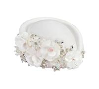 YROHGKPN Classical Crystal Flower Designs Baretti Hat with Sparkling Detail Uniform Stewardess for Cosplay Parties and Event Stewardess