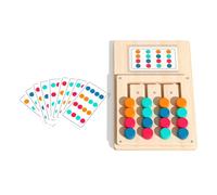 YROHGKPN Creative Logical Development Toy for Children Portable Wooden Board Game with Chess Design Four Color Chess Strategy Board Game