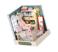 YROHGKPN Detailed Shop Series Architectural Model Building Set Desktop Ornament for Stress Relief and Creative Expression Realistic Wooden Dollhouses for Adults