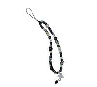 YROHGKPN Elegant Beaded Phone Strap New Chinese Aesthetic Mobile Decoration Trendsetting Beaded Cord for Daily Travel Use Artistic Ceramic Lanyard
