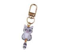 YROHGKPN Elegant Feline Inspired Keychain Alloy Craftsmanship Printed Keychain for Practical Use or Thoughtful Present Ideas Themed Chain