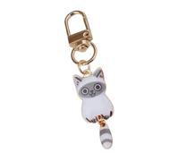 YROHGKPN Elegant Feline Inspired Keychain Alloy Craftsmanship Printed Keychain for Practical Use or Thoughtful Present Ideas Themed Chain
