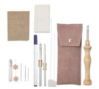 YROHGKPN Embroidery Set with Fabric Punching Needle Pen Sewing Threader and Scissors for Beginner Punching Accessories