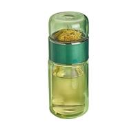 YROHGKPN Innovative Teas Infuser Cup with Strainer Double Wall Borosilicate Glass Mug for Hot Cold Beverages Portable Bottle High Borosilicate Glass Teas Cup