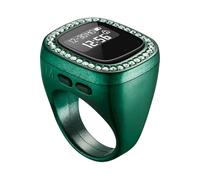 YROHGKPN Intelligent Tasbeeh Finger Counter Rings with Large Display & Azan Alert Islamist Prayer Tracks Simple Operate for Muslims Large Digital Finger Counter