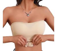 YROHGKPN Invisible Strapless Bra Full Coverage Front Closure Push Up Bandeau Wicking Fabric Underwear Tube Top for Women Everyday Push Up Bra