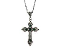 YROHGKPN Large Cross Necklace with Crystals Choker Gothic Crucifix Easter Jewelry Unisex Crucifix Pendant Gift Social Event Necklace