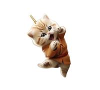 YROHGKPN Lovely Cartoon Judo Kitten Pendant Keychain Unique Dressed Cats 2D Flat Acrylic Hanging Charm Bag Decors Keychain Charms