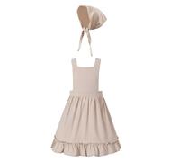 YROHGKPN Maid Costume Apron Headscarf Set, Kitchen Cake Baking Cooking Maid Costume Apron for Girl Women Halloween Christmas Workwear for Gardening