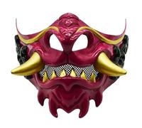YROHGKPN Masquerade Halloween Costume Half Face Japanese Party Devil Samurais Carnivals Halloween