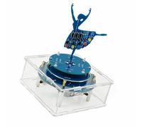 YROHGKPN Multilayer PCB Assembly Set Rotating Ballet Music Box 6 Options Adjustable Speed Sparkling Light Effects STEM Educational Electronics Set