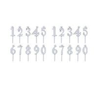 YROHGKPN Number Holder Set Numeral Candleholders Birthday Numberic Candleholders Set 0-9 Cake Toppers Decoration Cake Candleholder