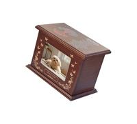 YROHGKPN Pet Urn Memorial Box Holds Ashes Toy Engraved Pattern Designs Cremation Container with Remembrance Words for Dog Cats Pet Memorial Urn with Photo Frame