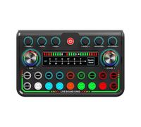 YROHGKPN Podcast Music Studio Live Broadcast Sound Card for Dynamic Mic Plugs Play Operating for Podcasts and Online Meetings Studio Grade Sound Card