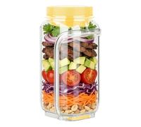 YROHGKPN Stackable Square Food Storage Container Feature Leak Proof Design for Long Time Salad Preservations Square Food Storage Jar