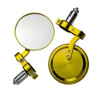 YROHGKPN Strong Strength Aluminum Motorcycle Rearview Glass Wide Angles Round Designs for Safe Riding & Easy Installation Wide Angles Motorcycle Backup