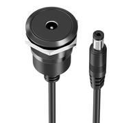 YROHGKPN Threaded Embedded DC5.5x2.1mm Female to Male Panel Mount Secure Threaded Mount for Easy Electronics Connection Modern Design