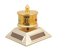 YROHGKPN Tibetan Buddhist Culture Car Decors Solar Powering Quiet Rotating Prayer Wheel Vehicle Interior Ornament Dashboard Decors Solar Powering Auto Prayer Wheel
