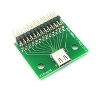 YROHGKPN Type C Female Board Double Sided Connection with Pin Headers for Electronics Testing USB C Debugging Board