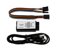YROHGKPN USB Logics Analyzers Device 24M Samplings Rate 8Channel with Ferrite Rings USB Cable UART IIC SPI Debug Logics Analyzers