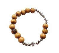 YROHGKPN Women Beaded Stretch Rosary with Cross Baptism Rosaries Prayer Catholic Jewelry Men Religious Gift Rosary for Women