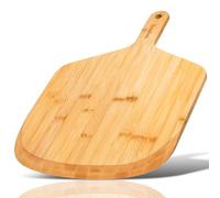 Yroshm 12 Inch Bamboo Pizza Peel Premium Wooden Pizza Board Paddle with Handle for Baking, Serving & Cutting- Use for Pizza, Bread, Pastries, Dough, Easy Grip