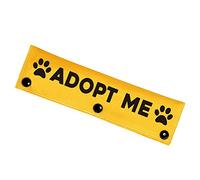 YROVWENQ Adopt Me Funny Dog Leash Yellow Dog Leash Wrap Alert Hanging ID Patch Tag Pet Birthday Gift
