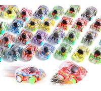 YRPACFB 25 Pcs Mini Pull Back Cars, Pull Back Cars for Party Bags Fillers, Mini Push and Go Car Toy, Micro Machines Vehicles Toys Playset for 3+ Year Old Toddlers White