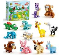 YRPACFB Mini Building Blocks Animals Toys, Animal Building Blocks, Classroom Prizes Buildings Set,12 Different Animals, Assorted Buildings Block Sets for Birthday Party Gift