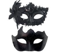 YRPACFB Plastic Face Party Masks, The Opera Face Mask, Venetian Costume, Halloween Costume Prom Ball Mardi Gras, Mens Masquerade Mask