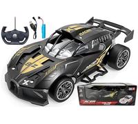 YRPACFB Remote Control Racing Cars, RC Drift Cars, 4WD High-Speed RC Car with 2.4GHz Anti-Interference, Racing Sport Toy Durable ABS Body, Two Batteries, Gift - Black